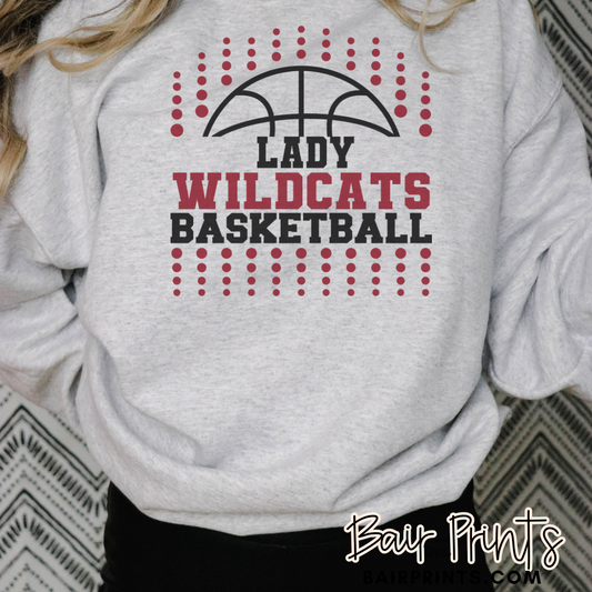 Lady Wildcats Basketball Dots Shirt