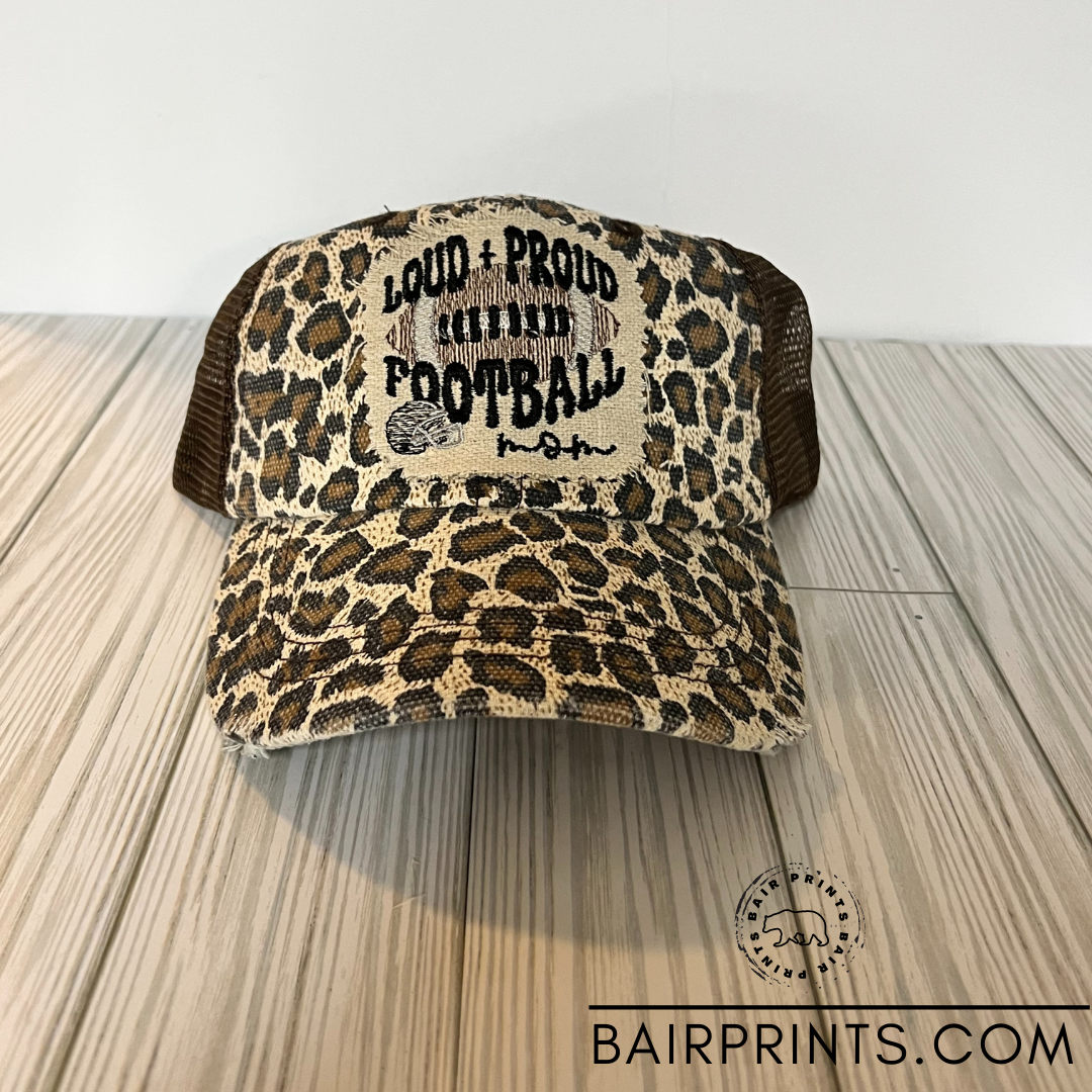 Loud and Proud Football Mom Shirt and Hat Bundle