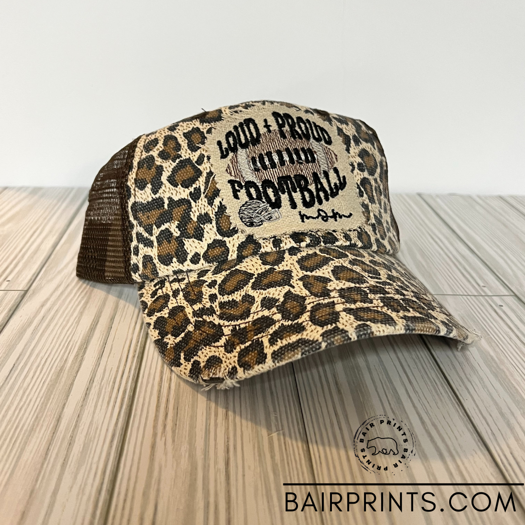 Loud and Proud Football Mom Shirt and Hat Bundle