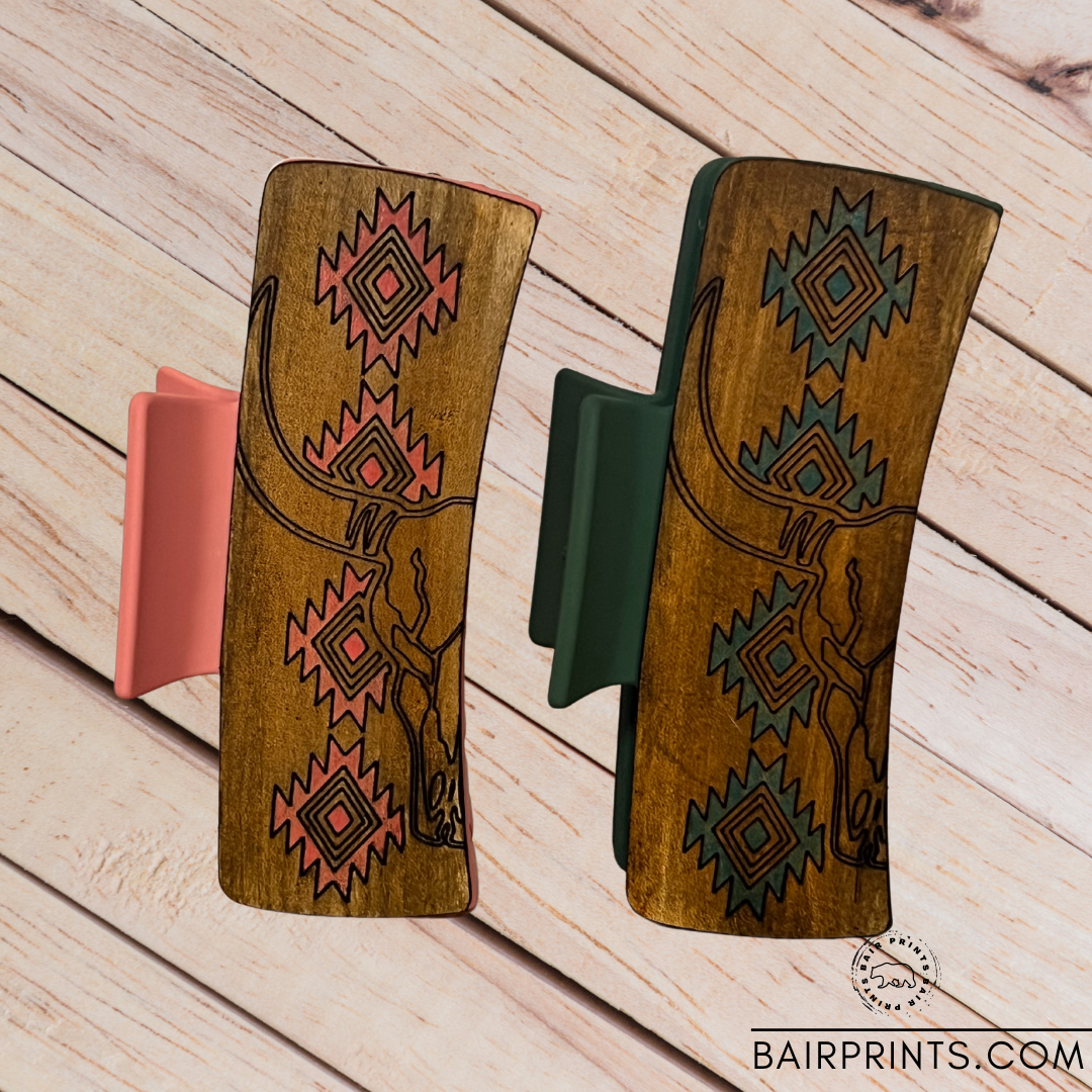 Bull Leather Hair Clip
