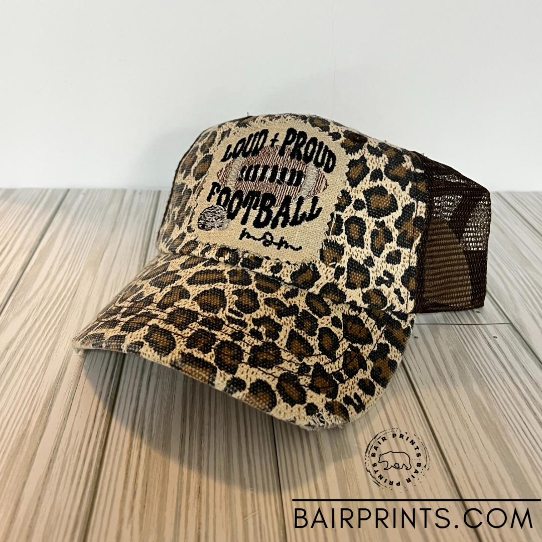 Loud and Proud Football Mom Shirt and Hat Bundle