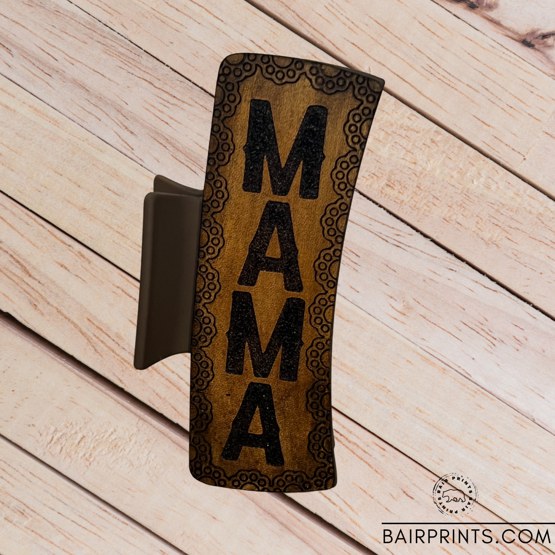 Mama Leather Hair Clip
