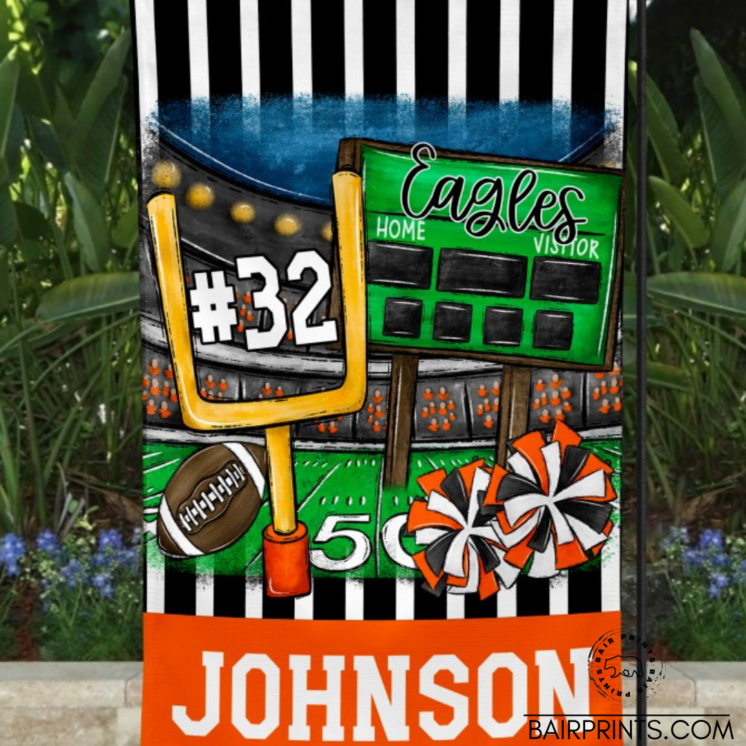 Orange Team Spirit Garden Flag