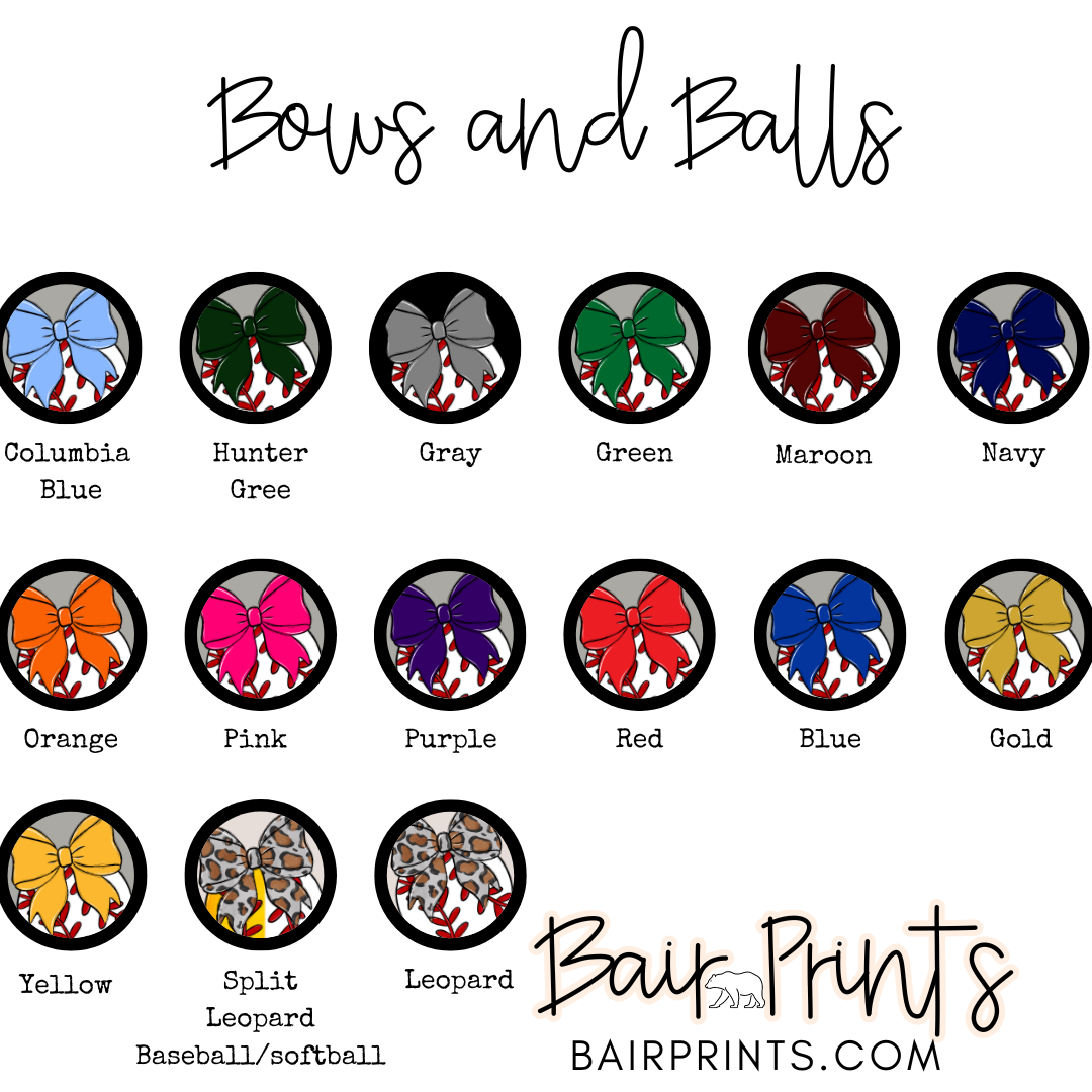 Bows and Baseball Custom T-Shirt