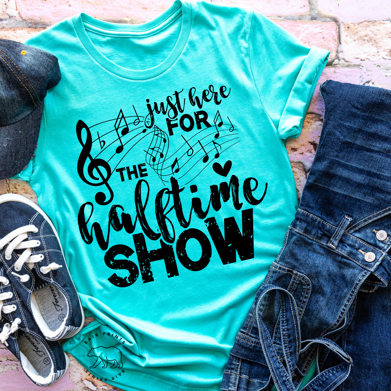 Just Here for The Half Time Show Screen Printed Tee Adult 3XL / Pink