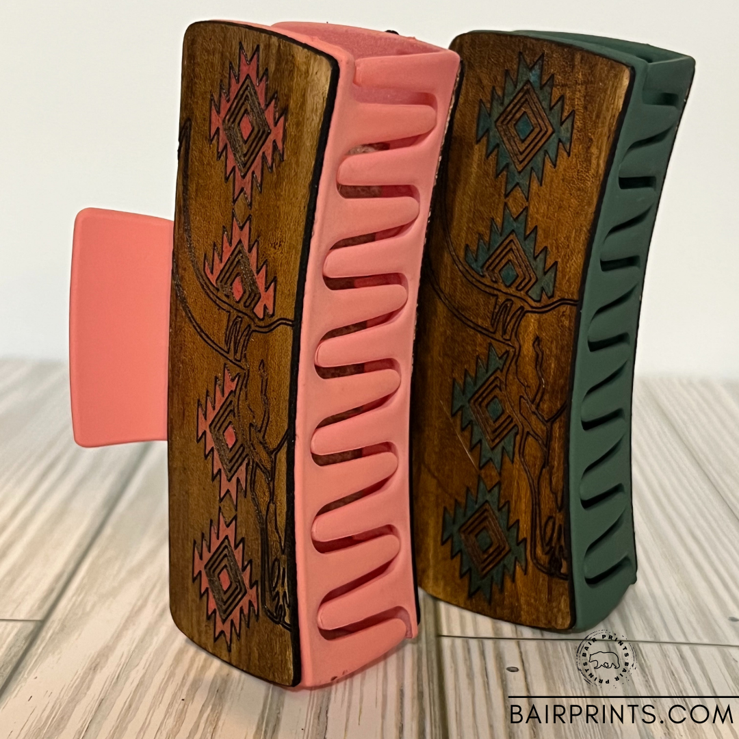 Bull Leather Hair Clip