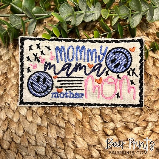 Mommy, Mom, Mama, Mother Embroidered Patch
