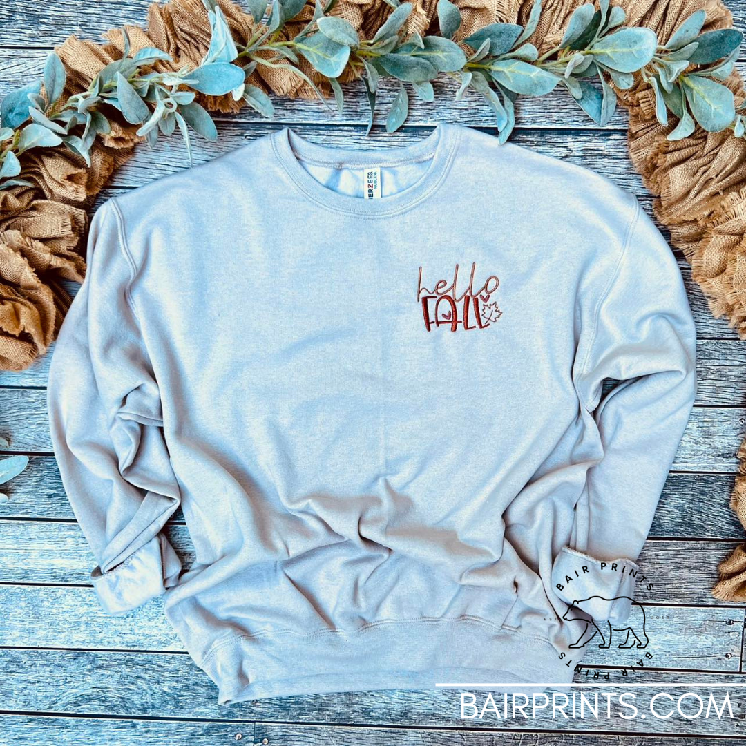 Fall Vibes Embroidered Sweatshirt – Bair Prints