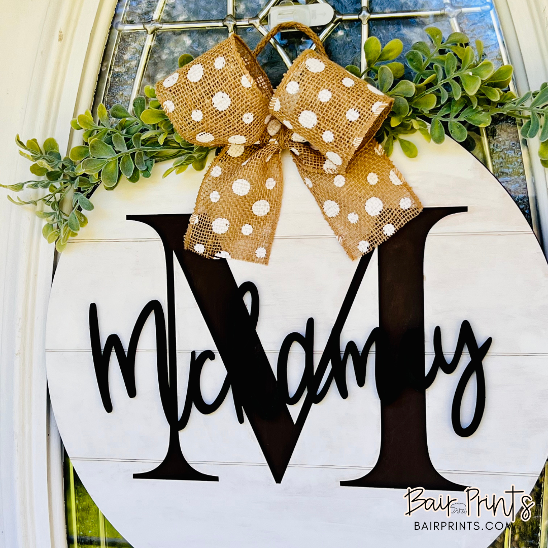 Monogram Door Hanger