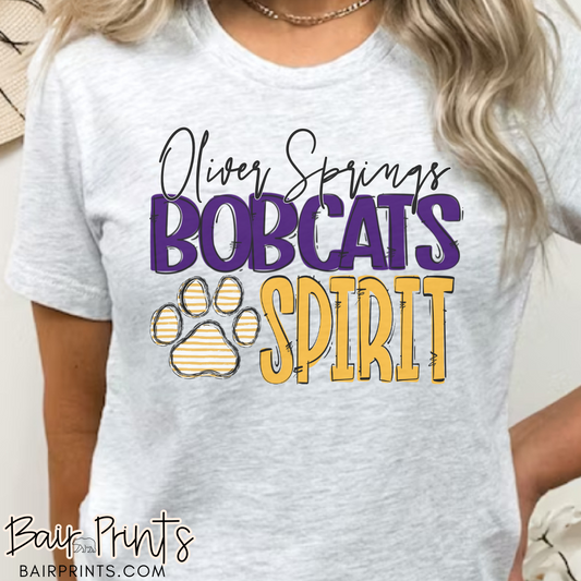 Oliver Springs Bobcats Spirit T-Shirt