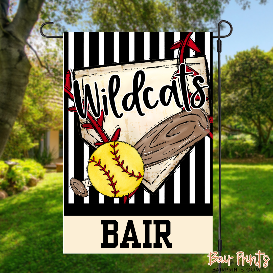 Softball Garden Flag