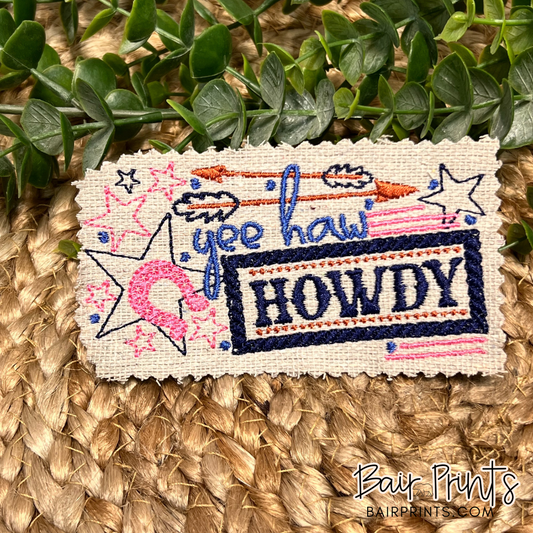 Yee Haw Howdy Embroidered Patch