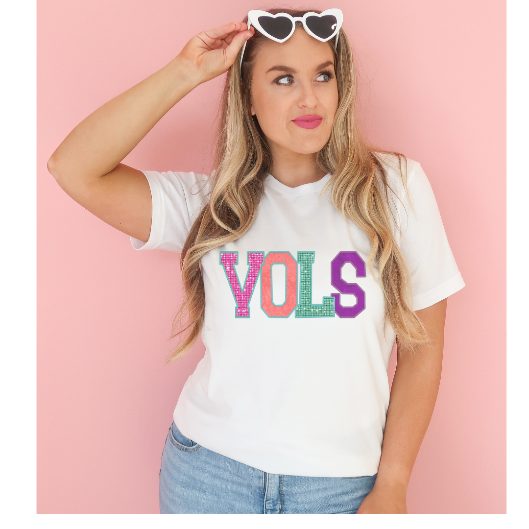 Faux Applique Mascot T-Shirt