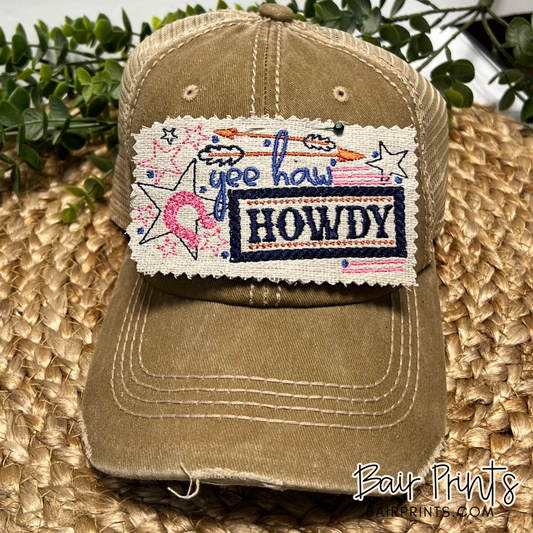 Yee Haw Howdy Embroidered Hat