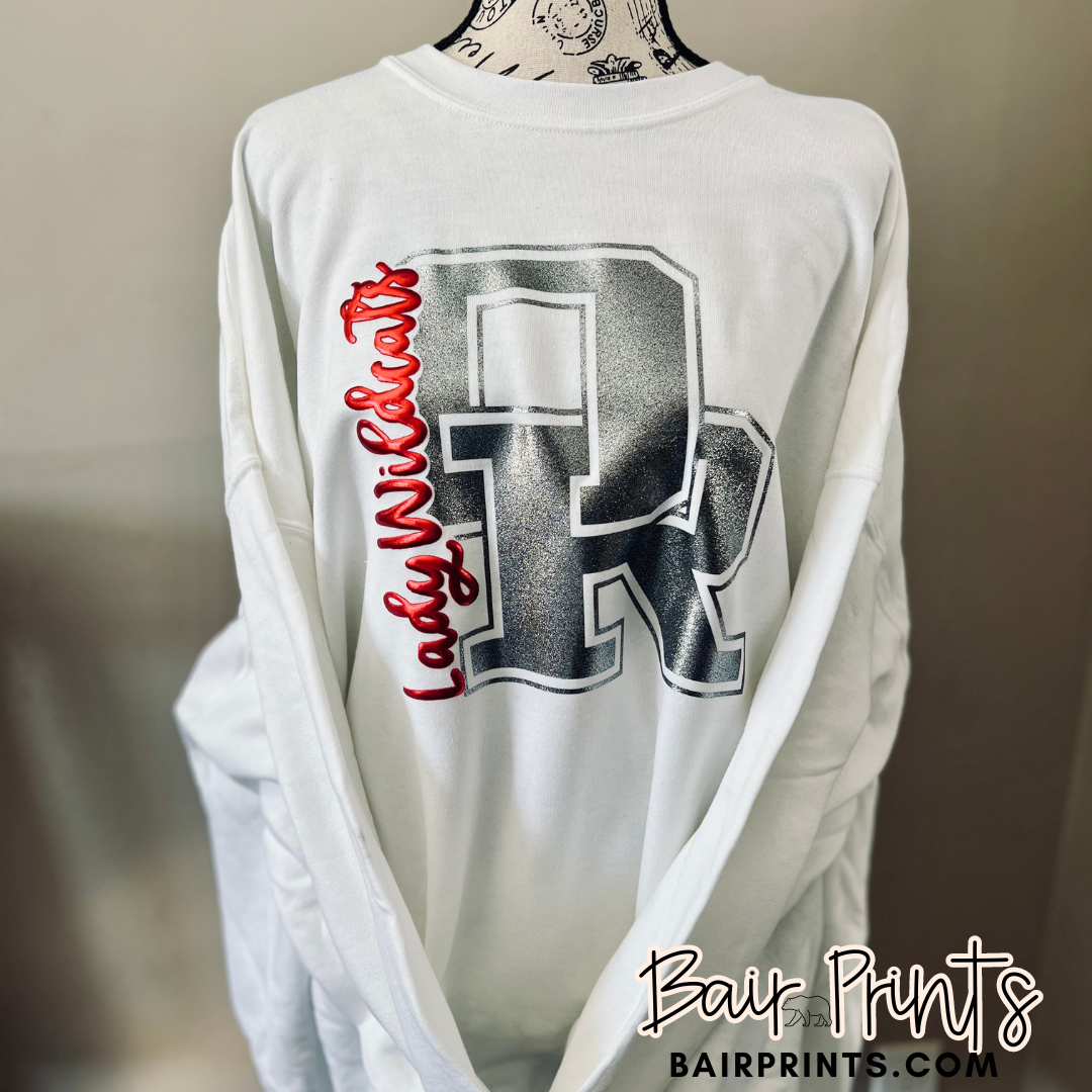 OR Lady Wildcats in Glitter and Puff Sweatshirt