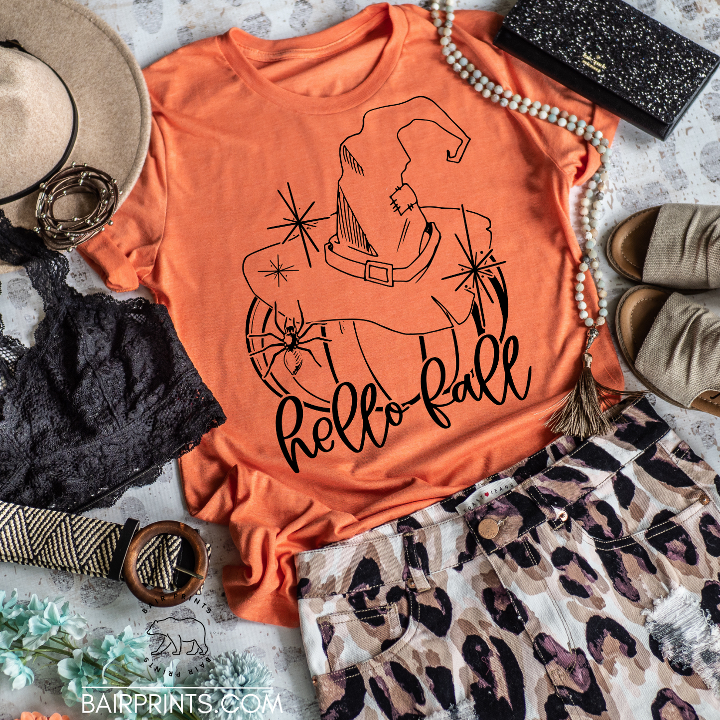 Hello Fall Witch/Pumkin Tee