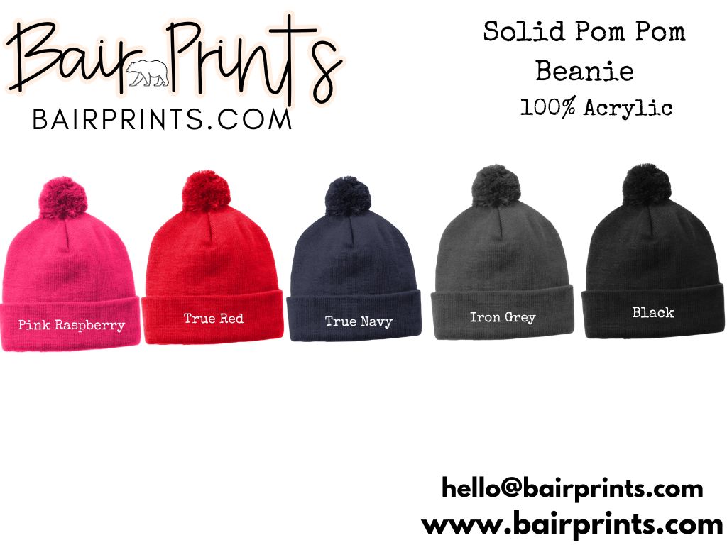 Embroidered Monogram Beanie