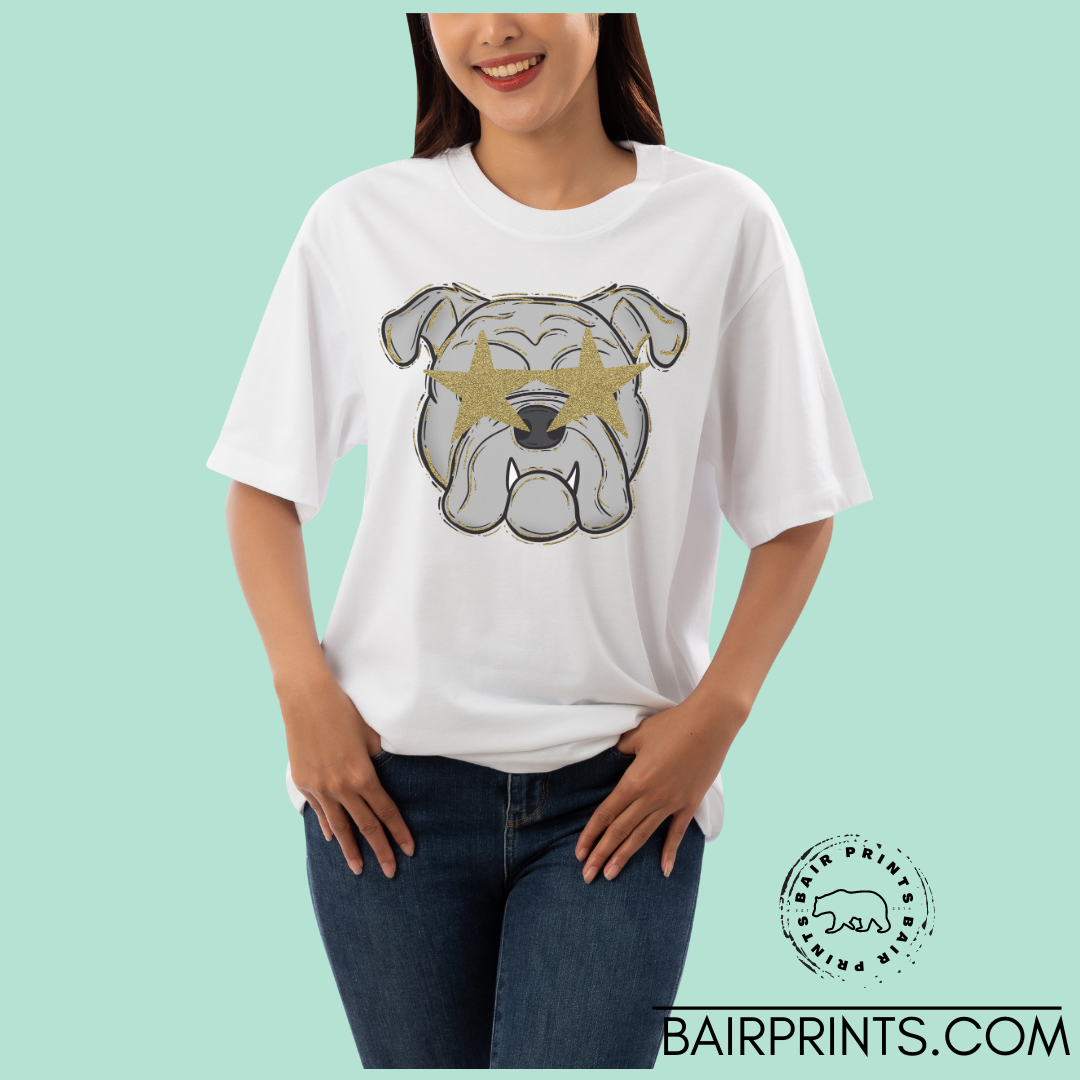 Bulldog starry eye tee