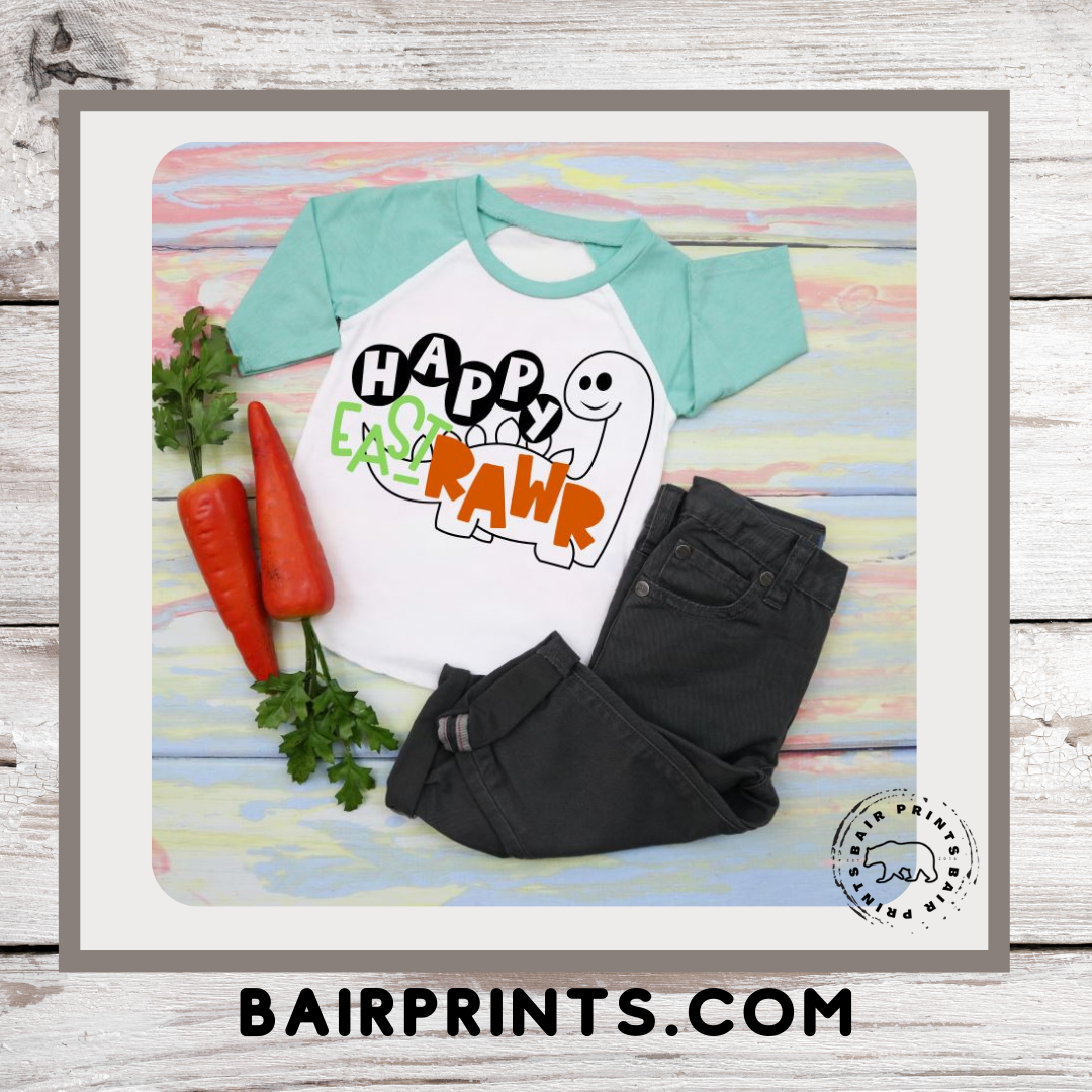 Happy Easter Rawr. Boys Easter Shirt