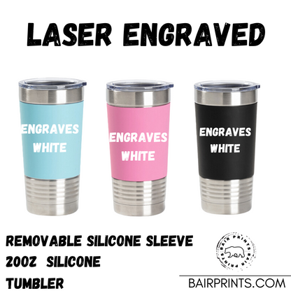 Business Logo Laser Engraved With Removable Silicone Sleeve Tumbler