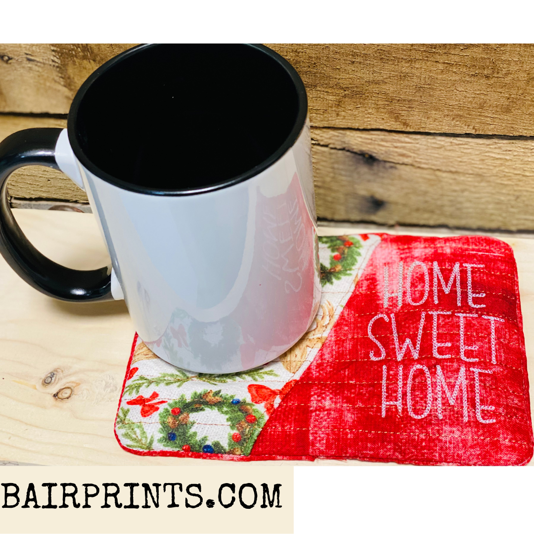 Set of Four Christmas Animal Mug Rugs
