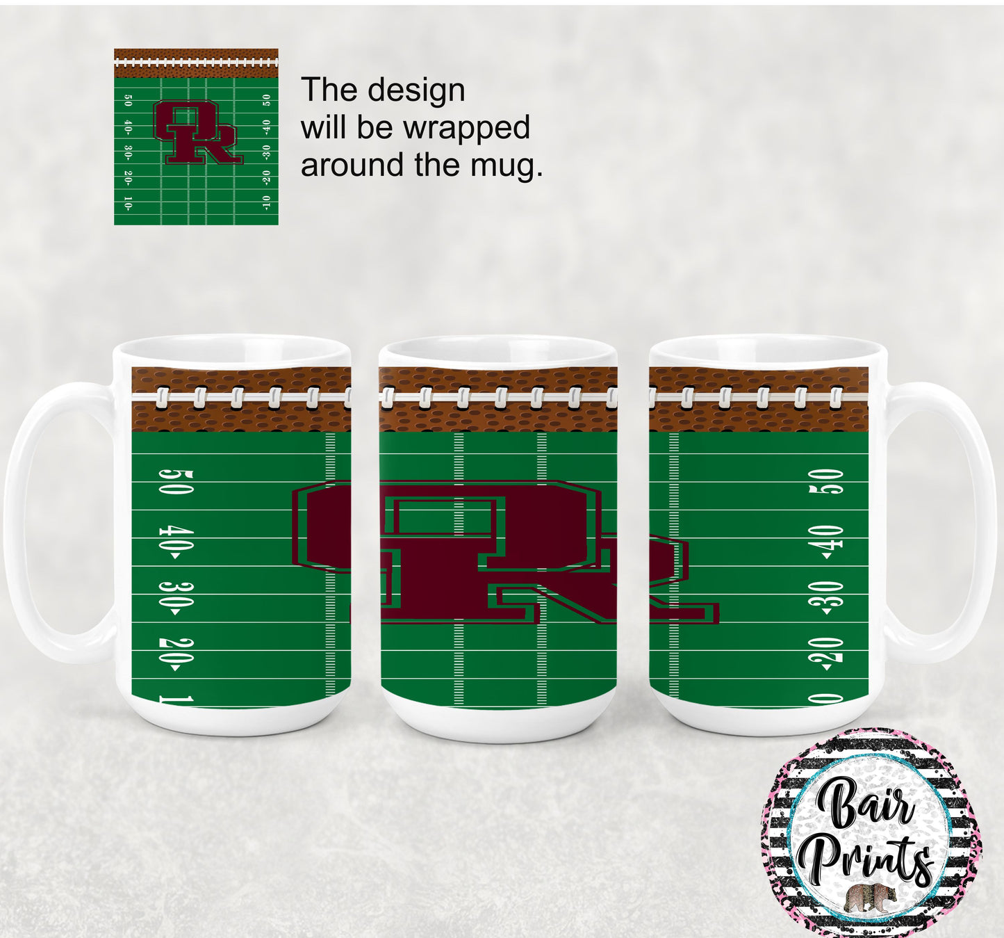 OR Football Mug. 15 ounce. - Bair Prints