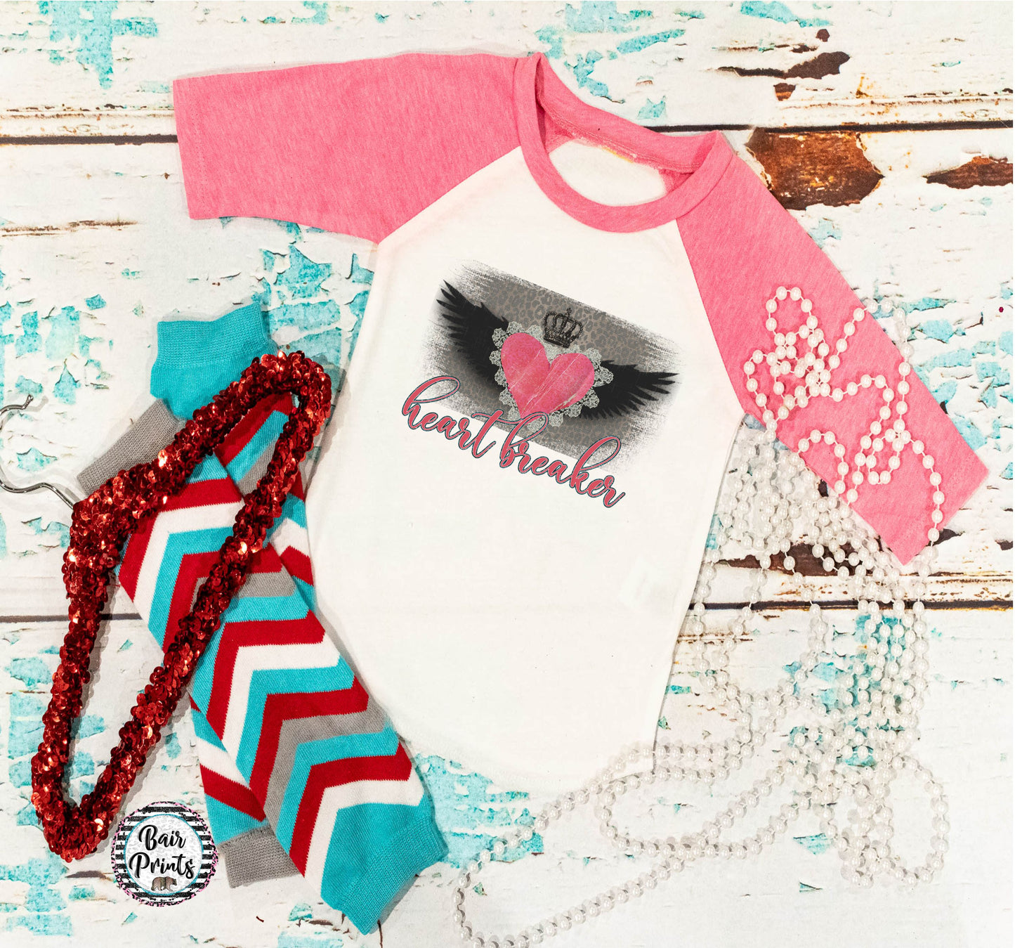 Heart Breaker Girls Raglan