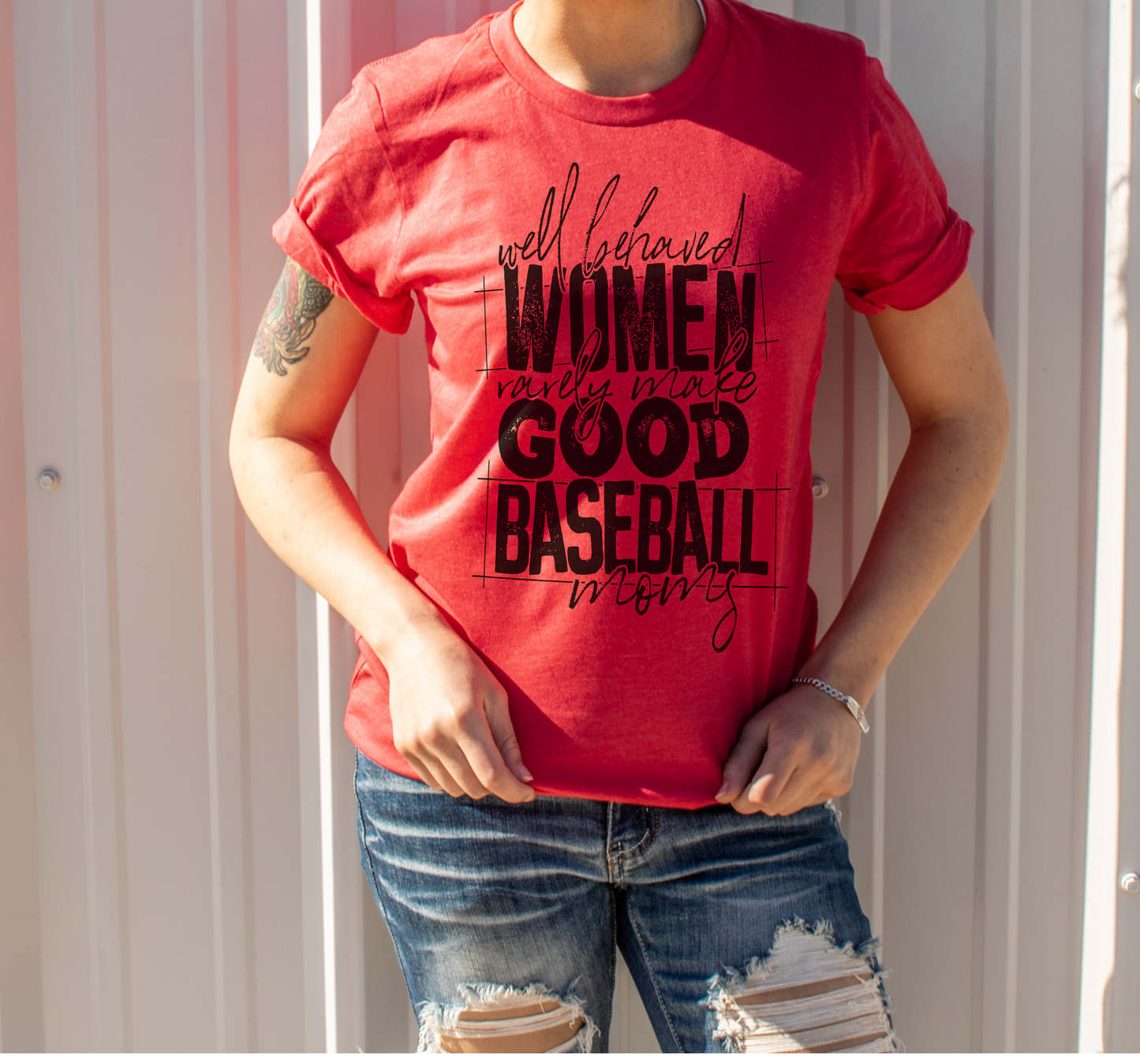 Well Behaved Rarely Make Good Softball Moms Tee Shirt. Unisex Small-3XL