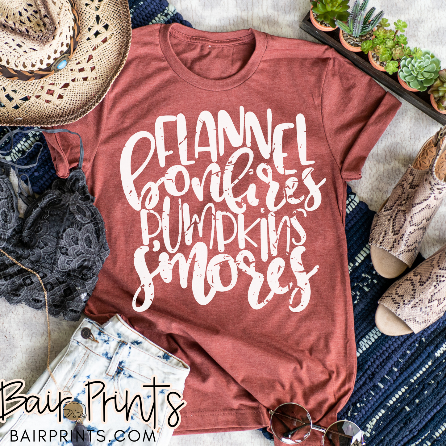 Flannels Bonfires, Pumpkin, Smores Fall Tee