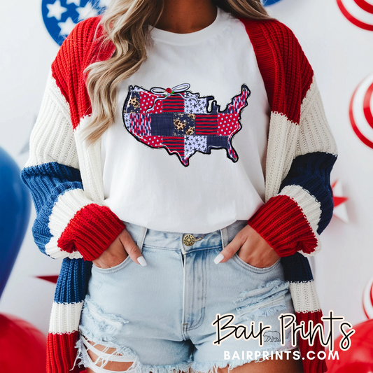 Patriotic Patchwork T-Shirt