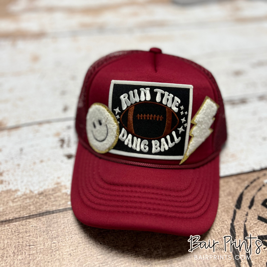 Run the Dang Ball Foam Trucker Hat Ready to Ship