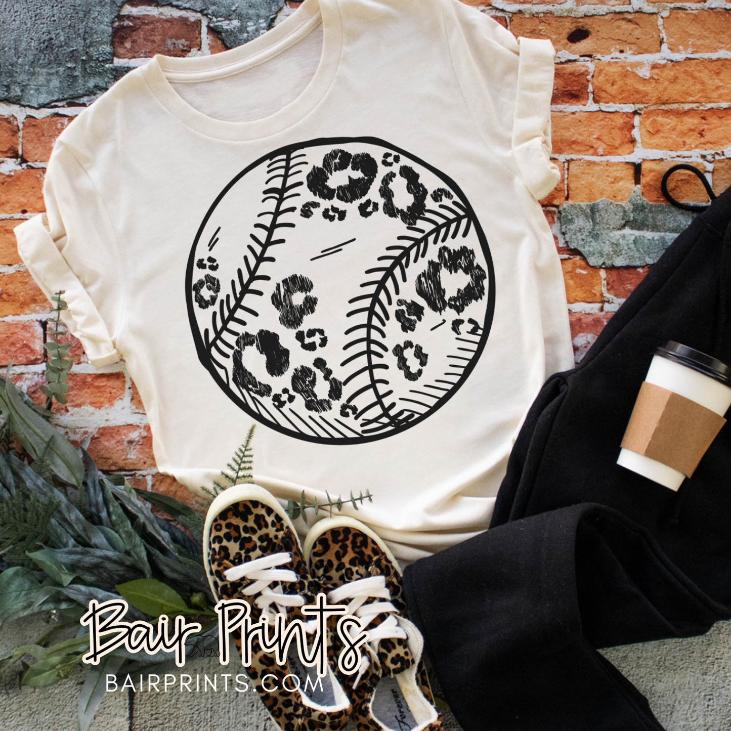 Leopard Baseball T-Shirt