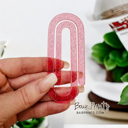 Jumbo Acrylic Paperclip or Bookmark