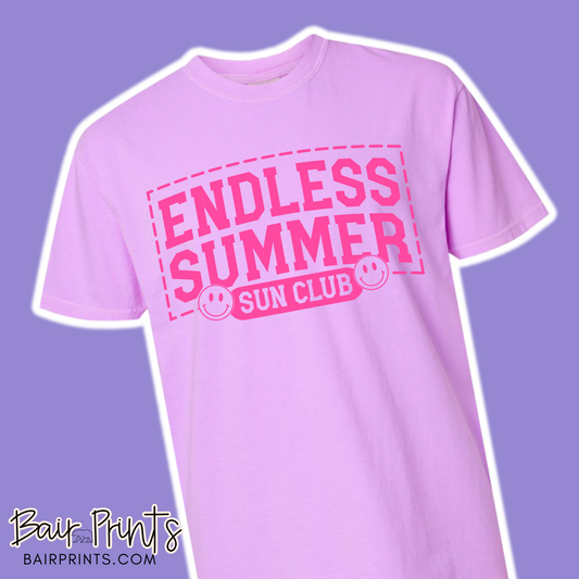 Endless Summer Sun Club DTF Printed