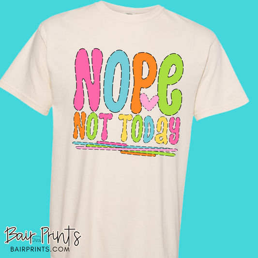 Neon Nope Not Today Graphic T-Shirt