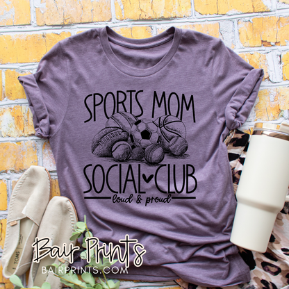 Sports Mom Social Club Graphic Tee