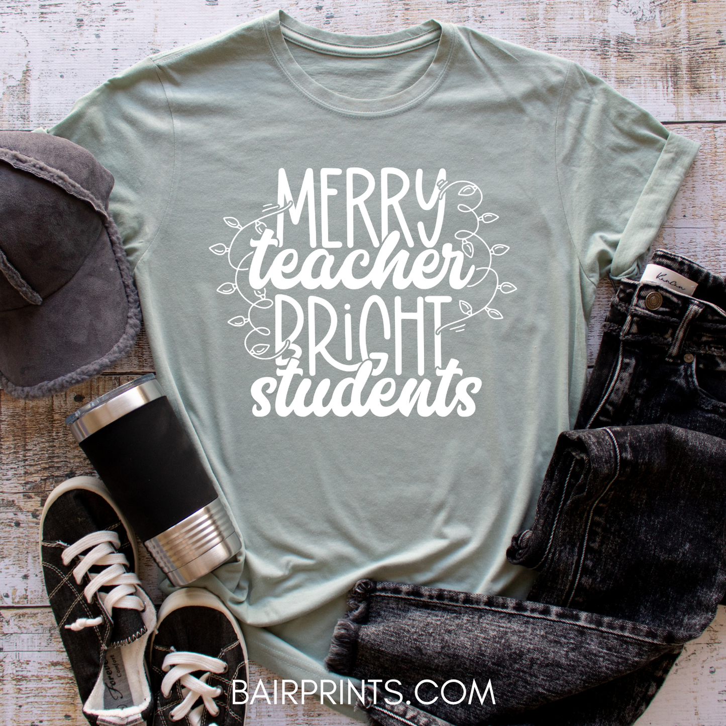 Merry Teacher Bright Students T-shirt