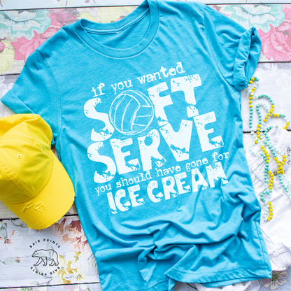 If you wanted soft serve you should have gone for ice cream t shirt