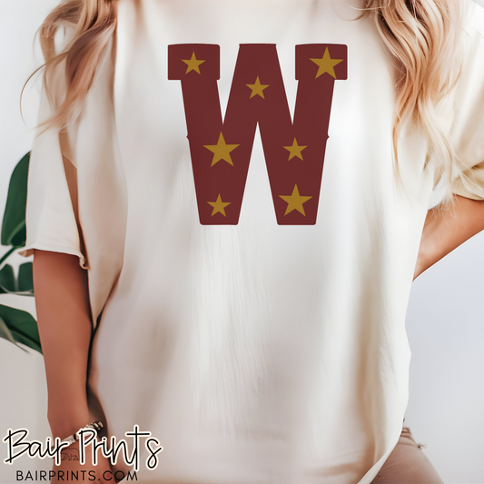 Custom Varsity Letter Shirt with Stars