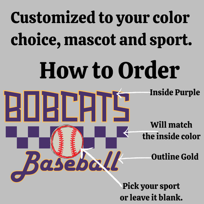 Retro Vibes Bobcats Baseball Shirt