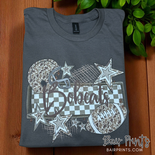 Camo Football Nameplate Shirt