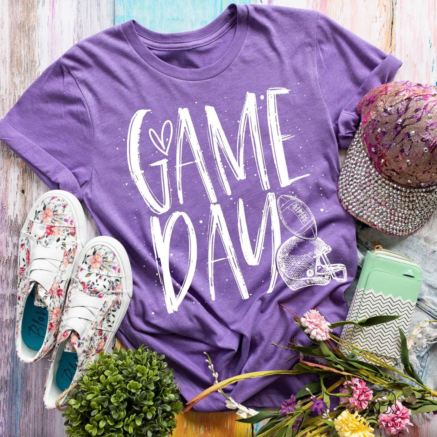 game day football screen printed tee 