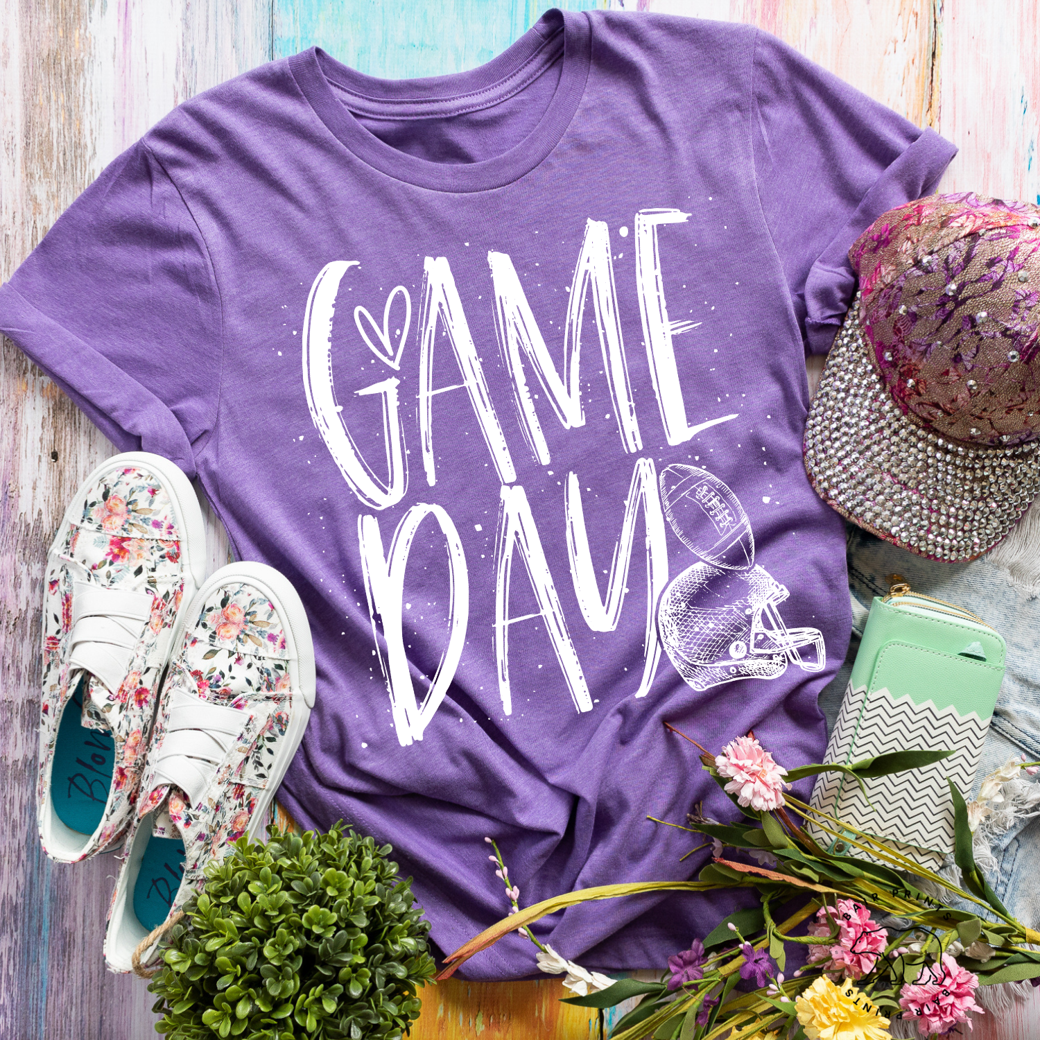 game day football screen printed tee 