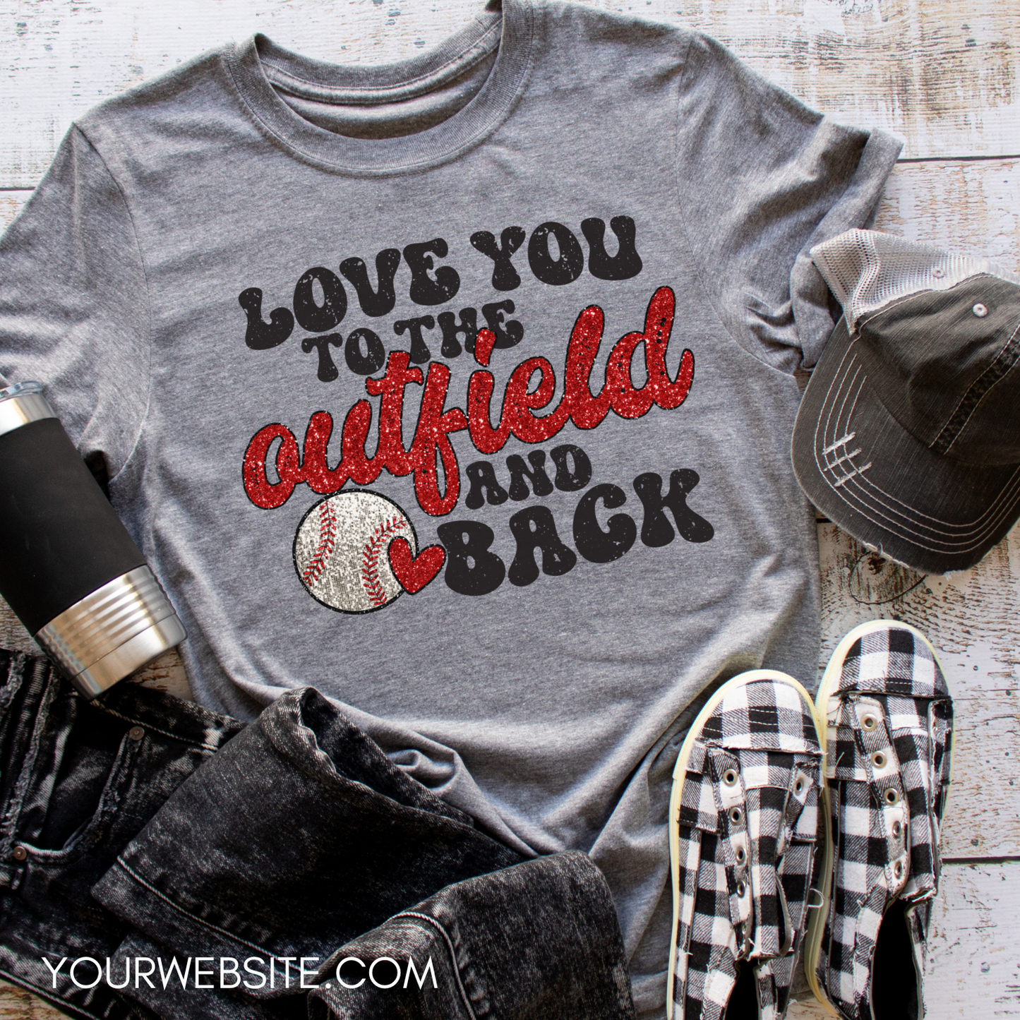 Love You To The Outfield and Back Shirt