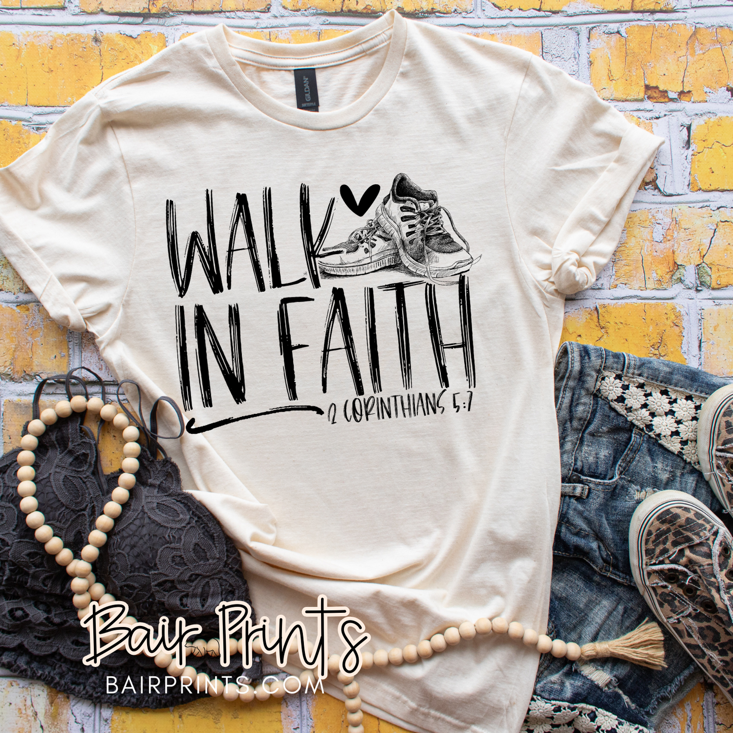 Walk In Faith 2 Corinthian 5:7 T-Shirt