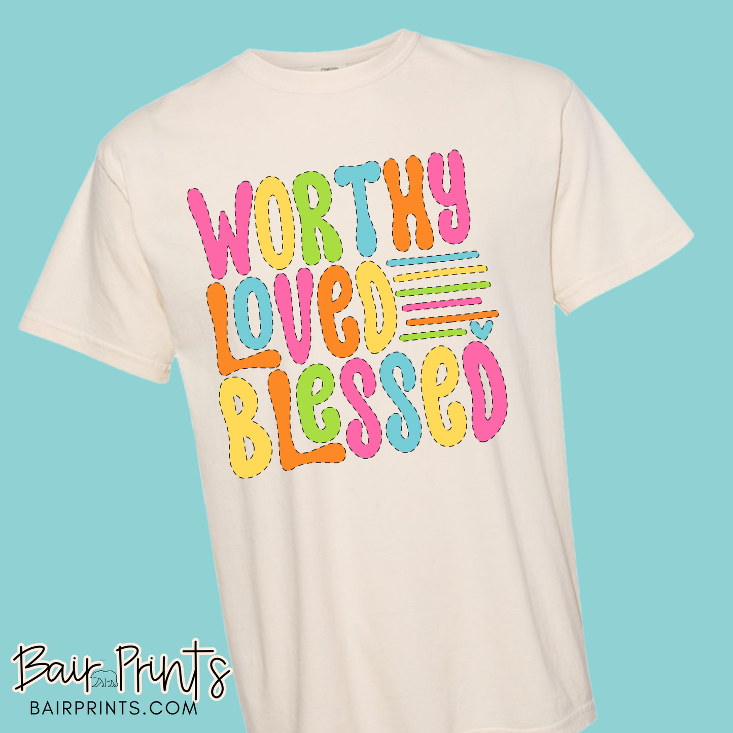 Worthy Loved Blessed Graphic T-Shirt