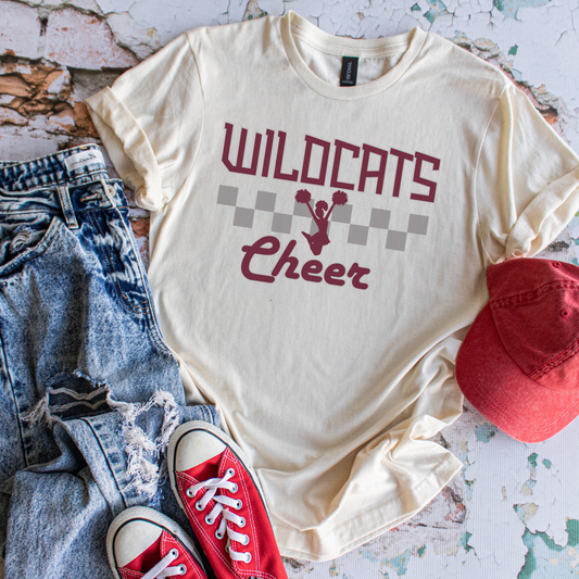 Retro Vibes Wildcats Cheer Shirt