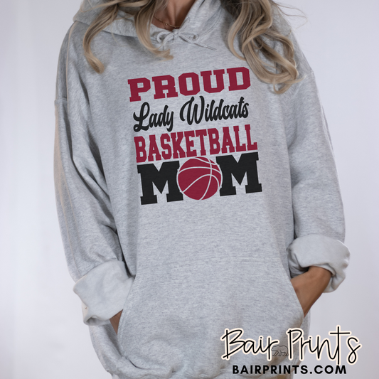 Proud Lady Wildcats Basketball Mom Shirt