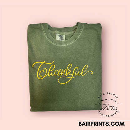 Thankful Embroidered Tee Shirt