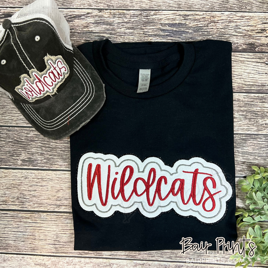 Wildcats Glitter Applique' Tee Shirt
